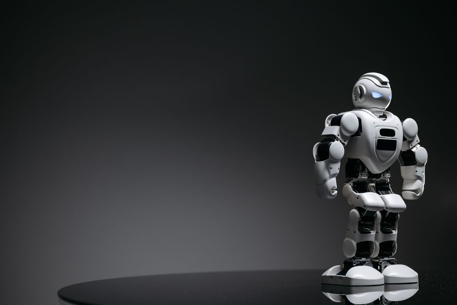 AI-driven technology team collaborating in a workspace