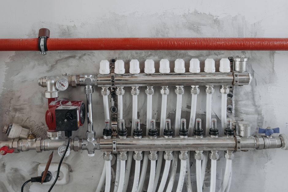 Technician installing air distribution system components