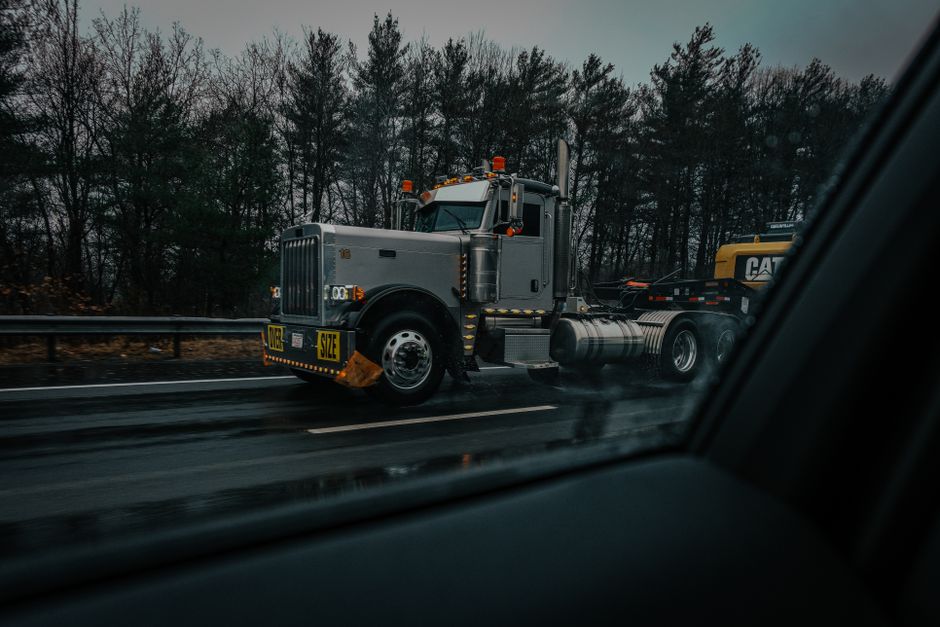 Oversized commercial cargo being transported on the road