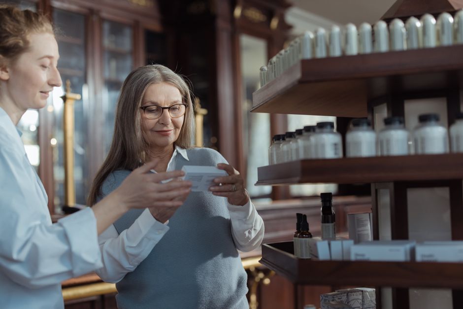 Health and wellness products in a pharmacy