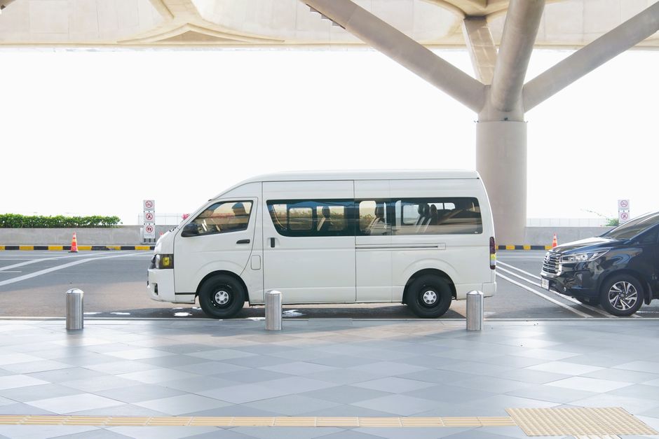 Airport transfer shuttle van