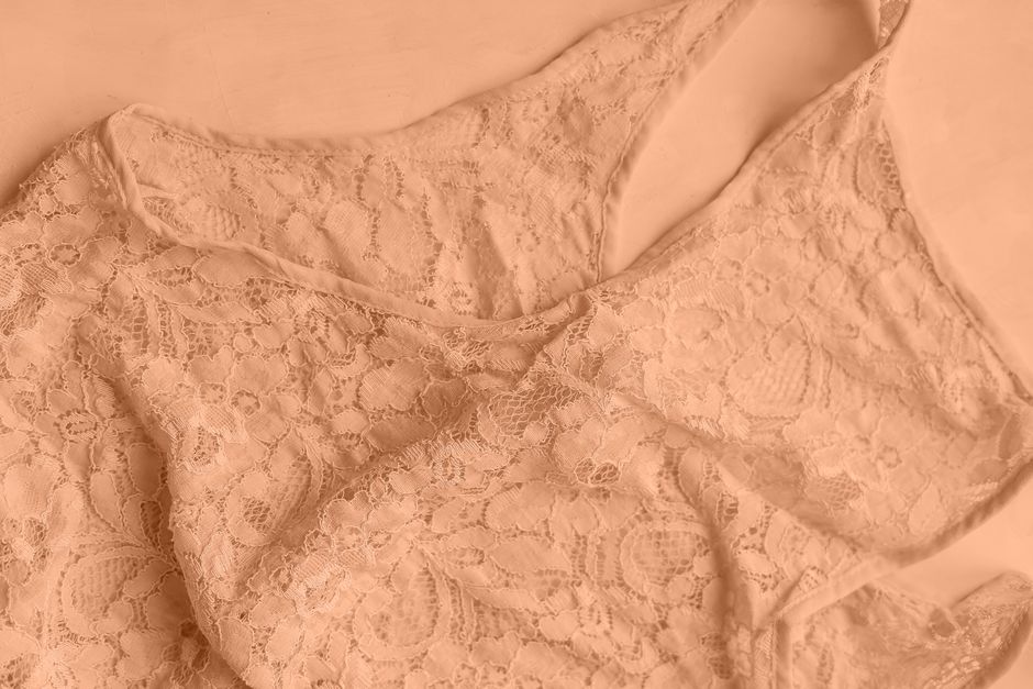 Close-up of lace detail and fabrics used in lingerie sets