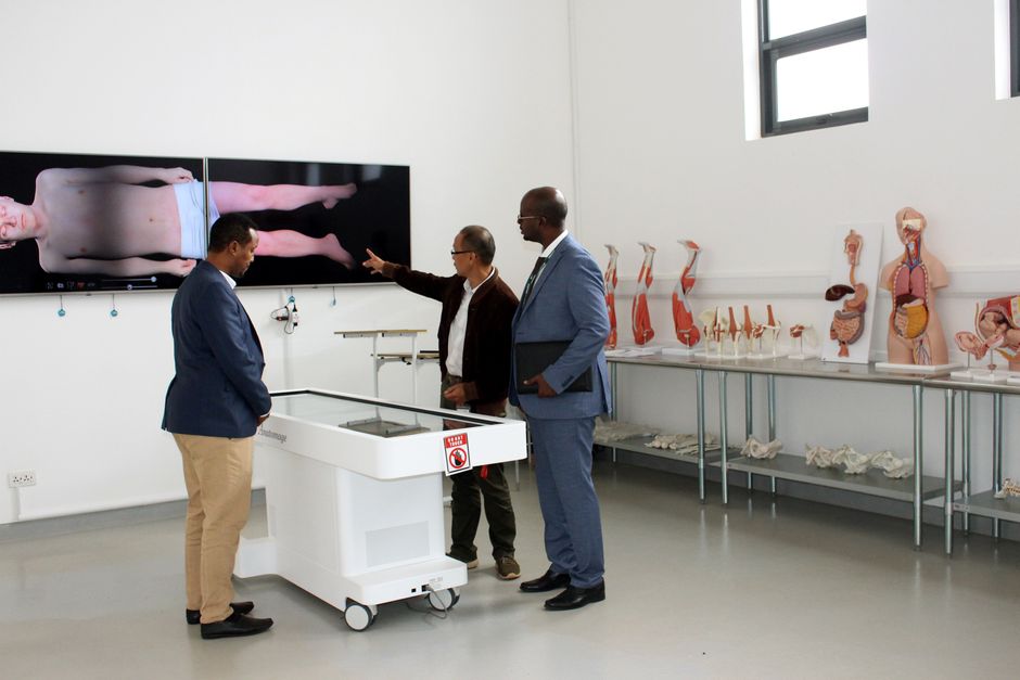 Business meeting focused on life sciences collaboration