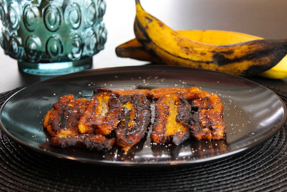 Ripe fried plantains as a popular African side dish