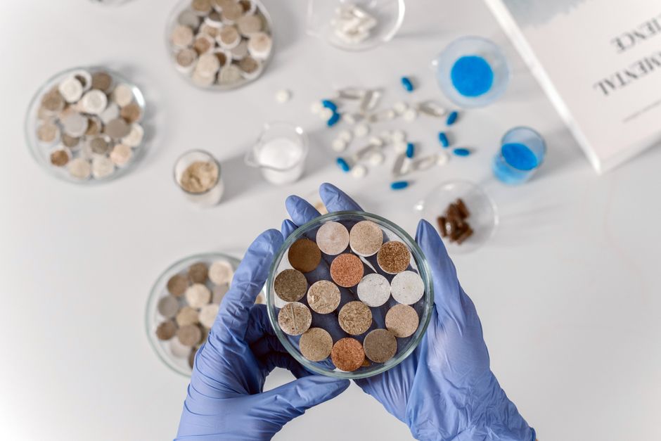 Laboratory soil testing with modern equipment