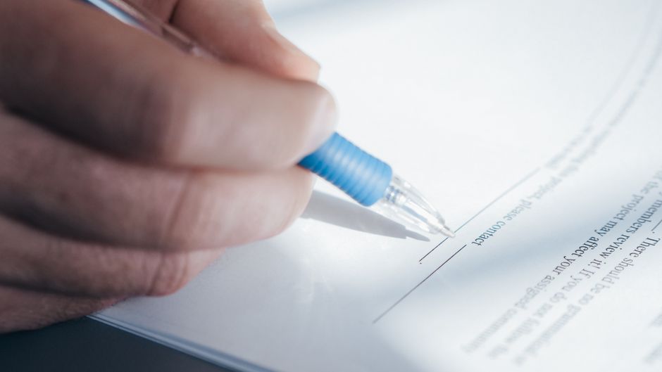 Paperwork related to oil and gas rights title