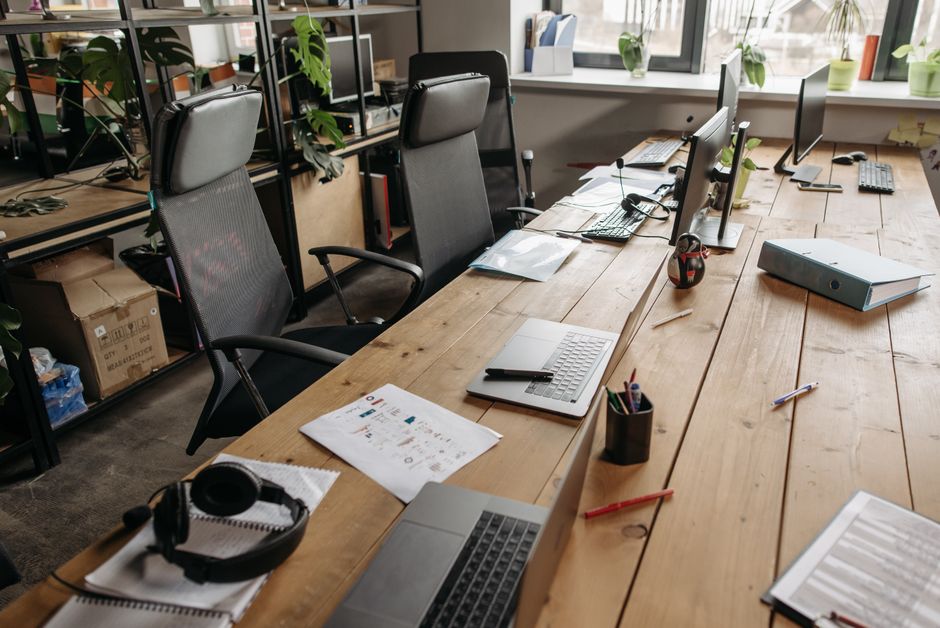 Freight brokerage professionals working in an office