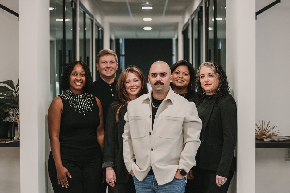 Teamwork in a property management office setting