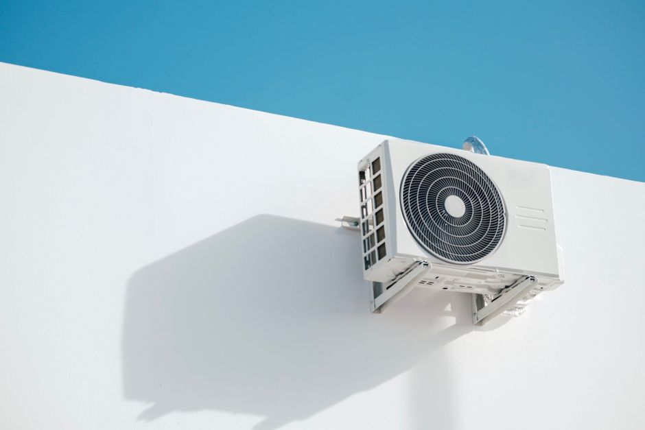 Modern residential air conditioning installation