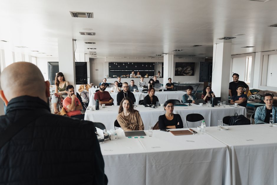 Participants engaging in a self-development workshop