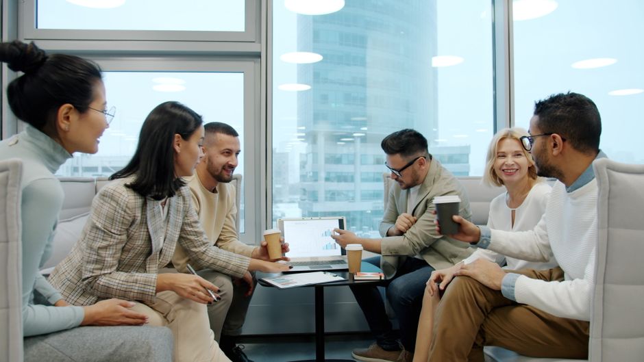 Team discussing digital transformation strategy
