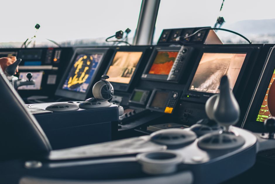 Autonomous marine robot conducting ocean monitoring