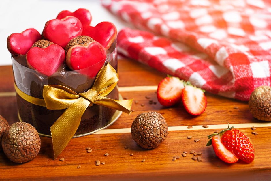 Assorted edible gift arrangements with bakery items