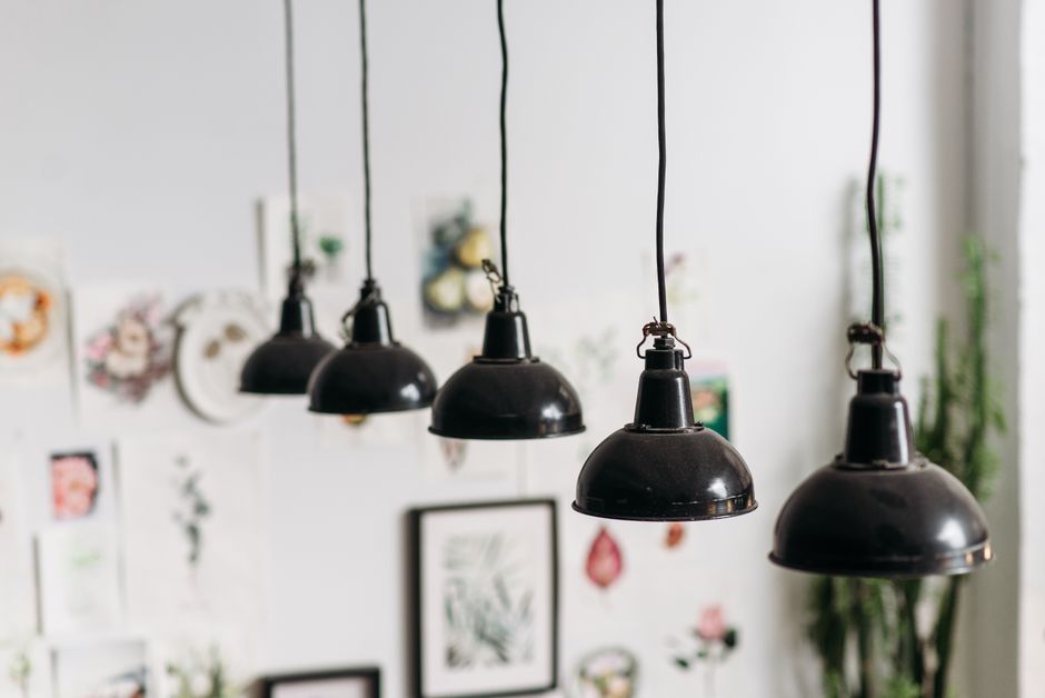 Lighting fixtures illuminating stylish decor