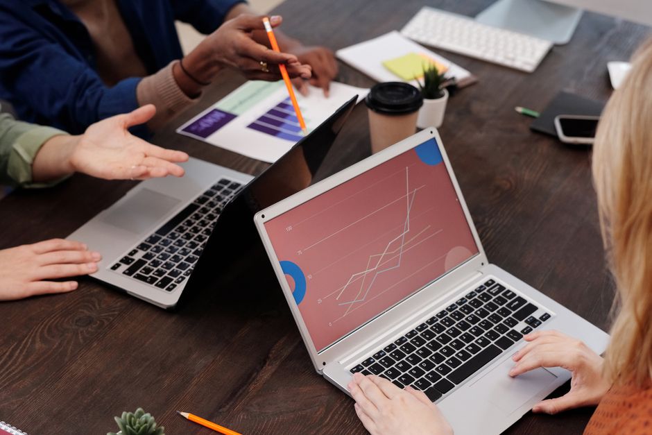 Business professionals planning digital transformation