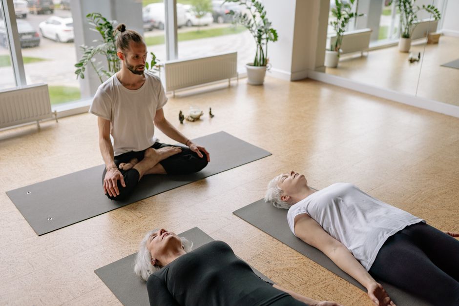Guided meditation in a tranquil space