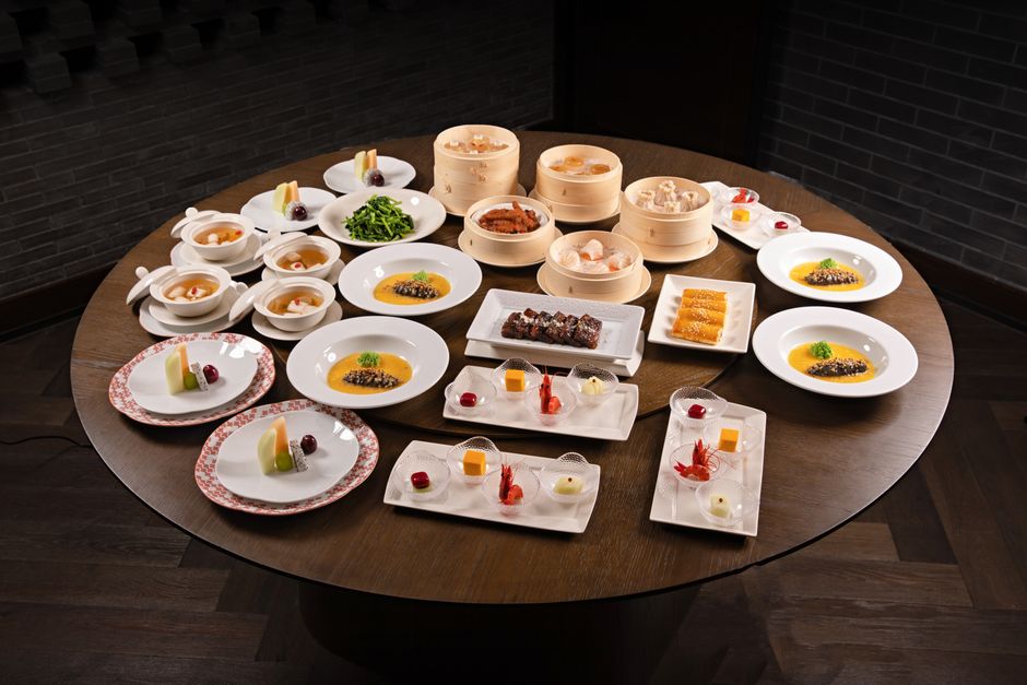 A welcoming Chinese restaurant dining table ready for guests