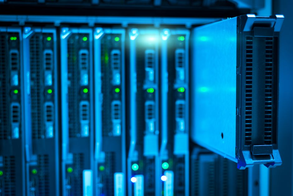 AI infrastructure servers in a data center environment
