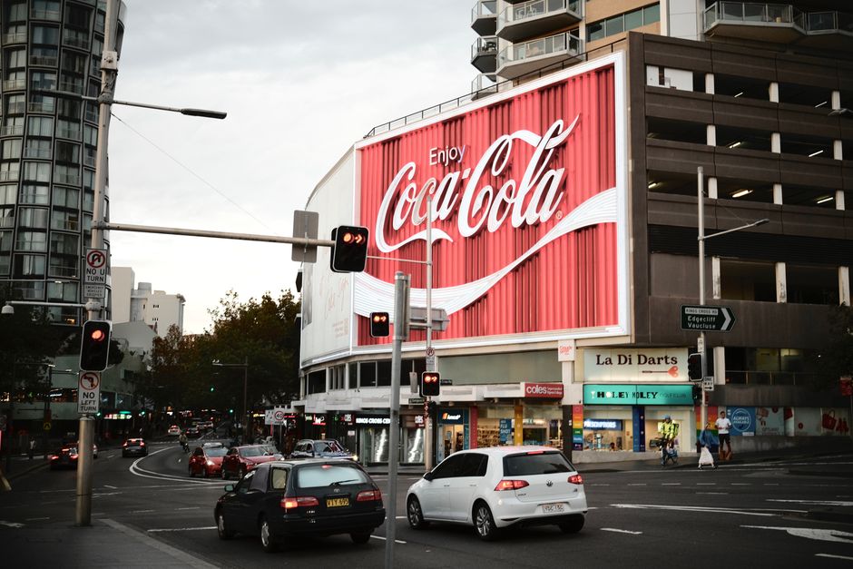 Examples of brand advertising and signage outdoors