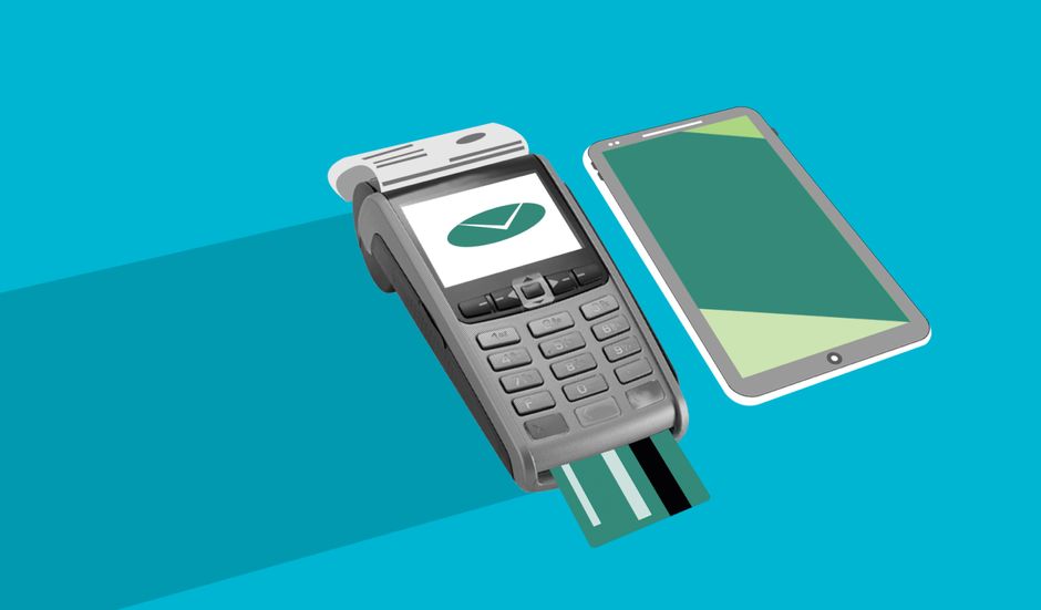 Processing payment through a digital platform illustrating finance technology