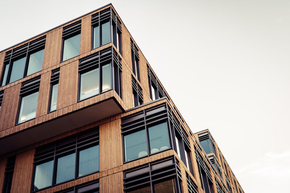 Modern commercial building exterior