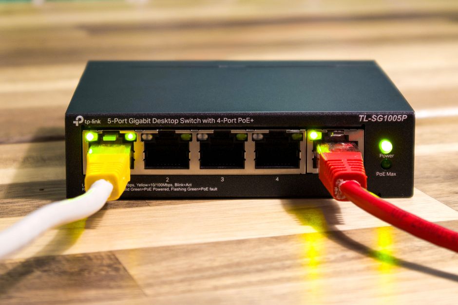 Wired and wireless network setup in an office
