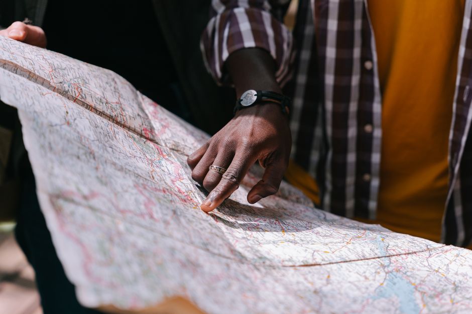 Route planning for delivery with a map and logistics manager