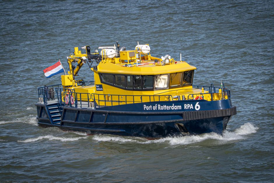 Unmanned surface vessel on the ocean for defense operations