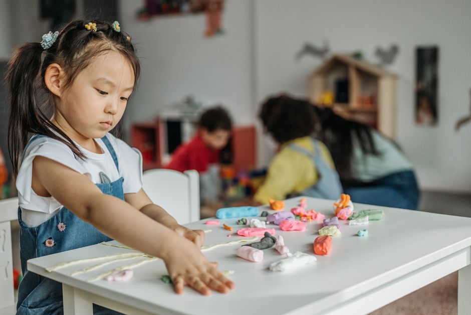 Children engaging in play-based learning activities