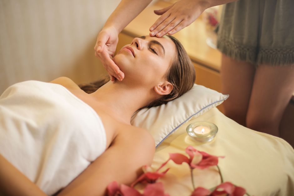 Woman enjoying relaxing body treatment