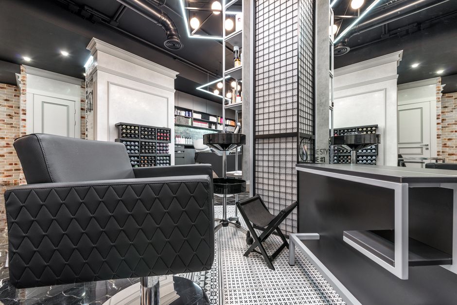 Modern hair coloring service in salon