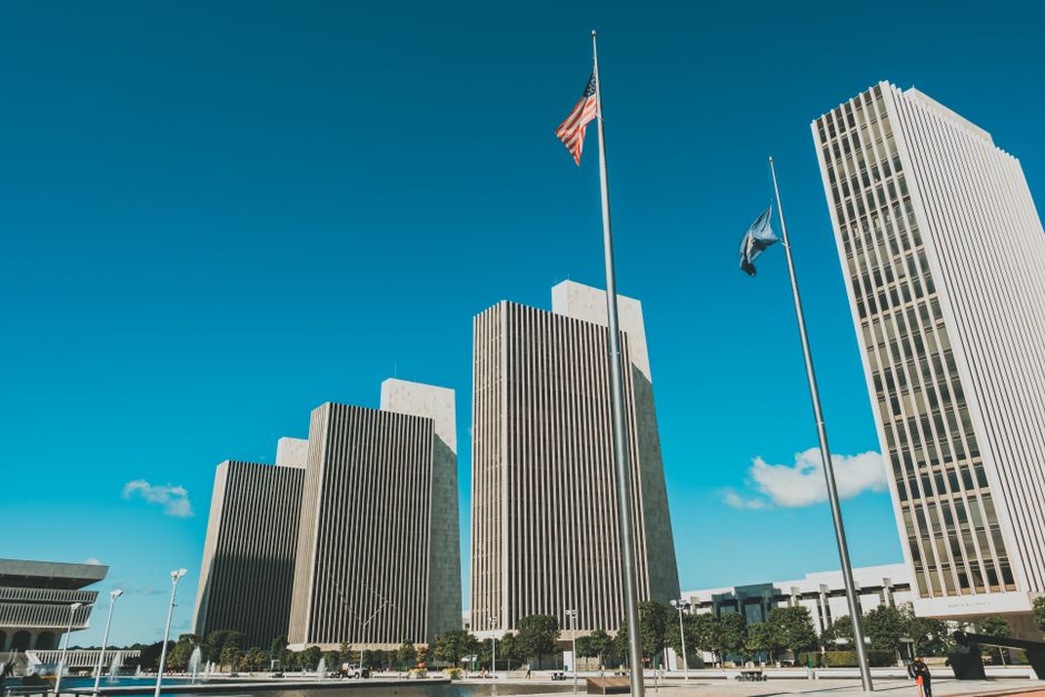 Government building, symbolizing municipal debt collection services