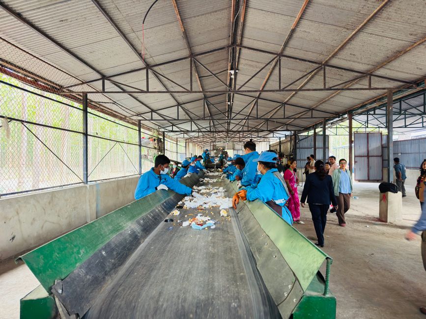 Dedicated staff and facilities at a recycling center