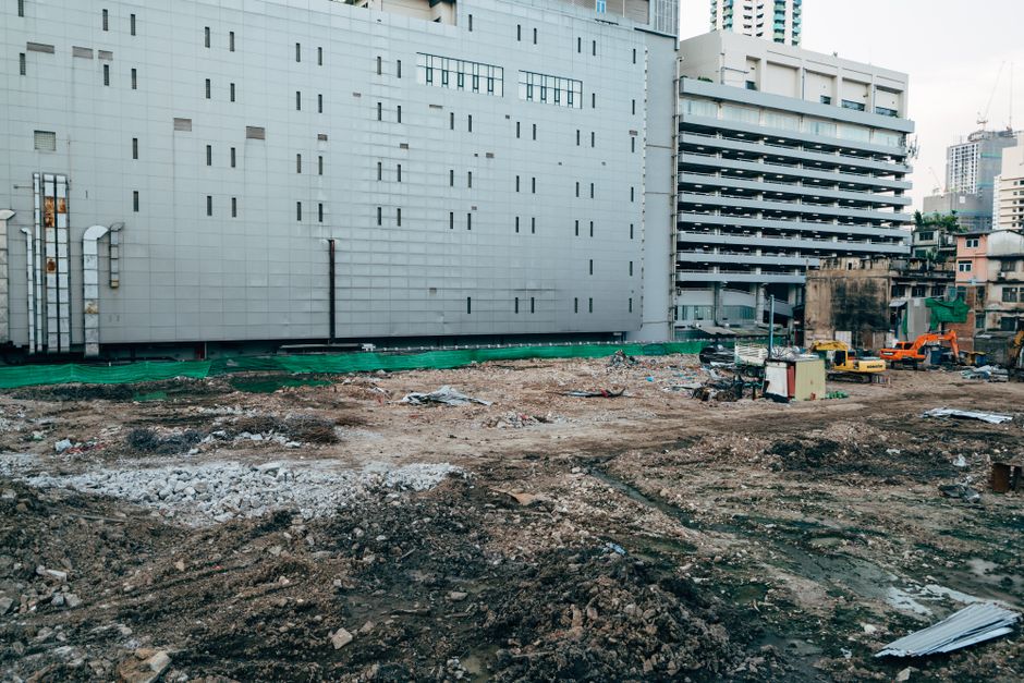 Construction site being prepared with deep soil ripping