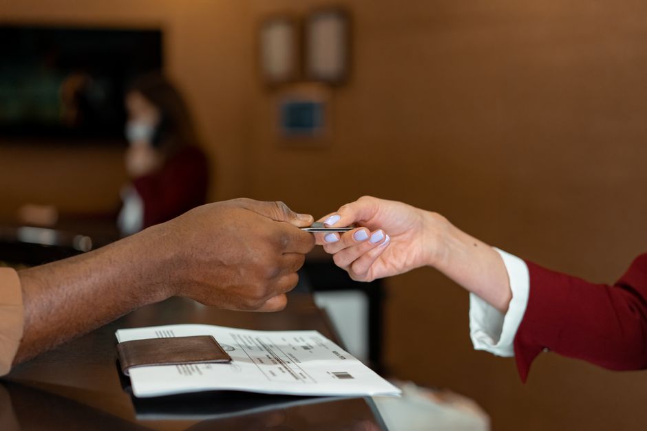 Booking payment via credit card