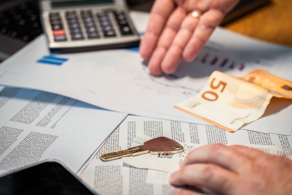 Businesspeople discussing real estate asset management
