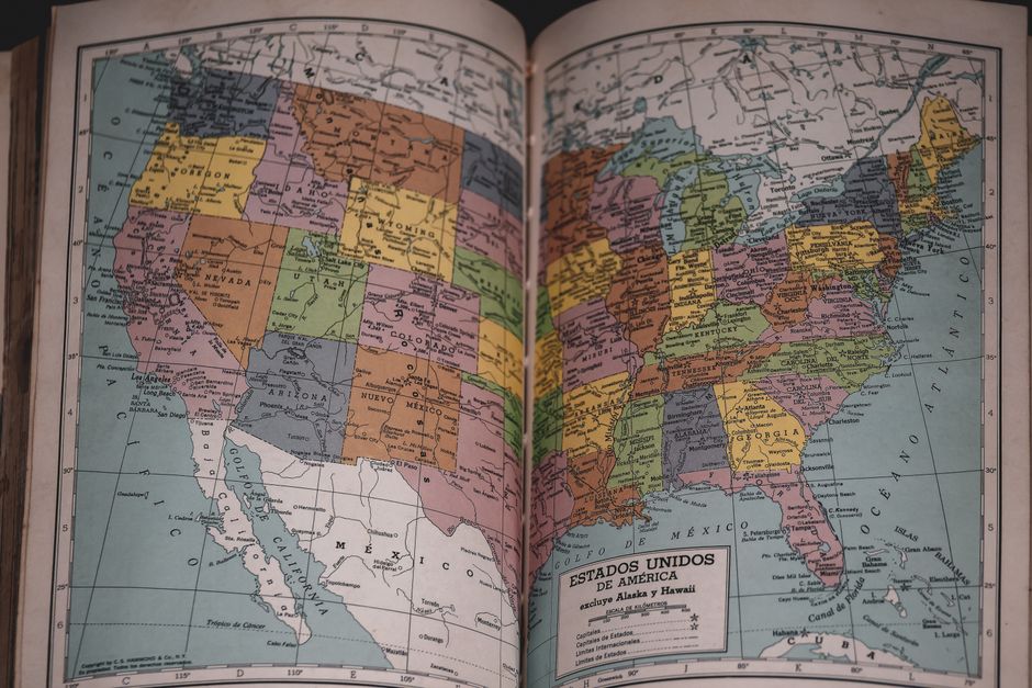 US map showing states with restricted liquor license quotas