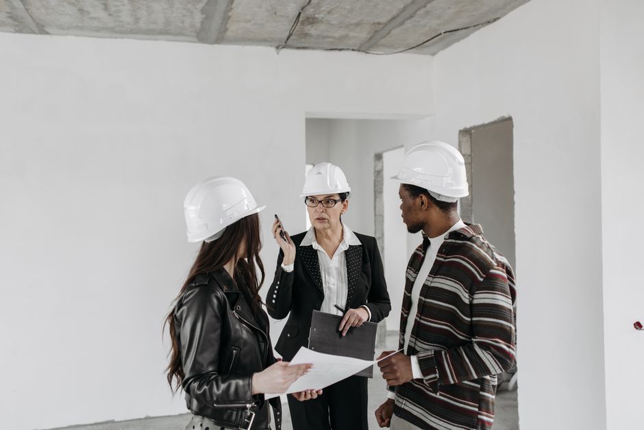 Real estate management team collaborating on property strategy