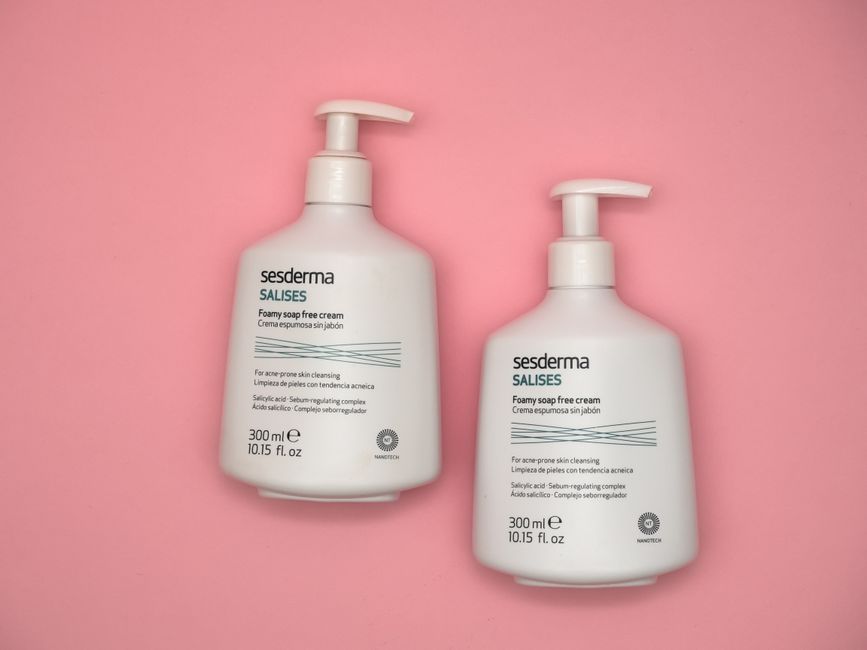 Illustrative stock photo of assorted acne-focused skincare products