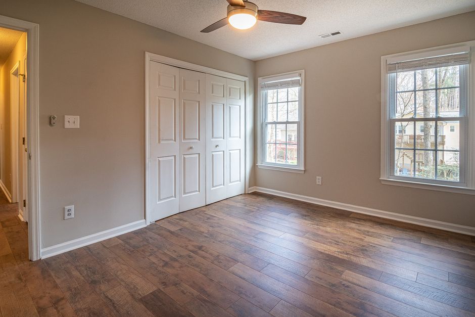 Beautiful hardwood and parquet floor in a bright living space