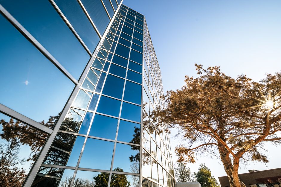 Modern commercial building exterior, Santa Maria CA