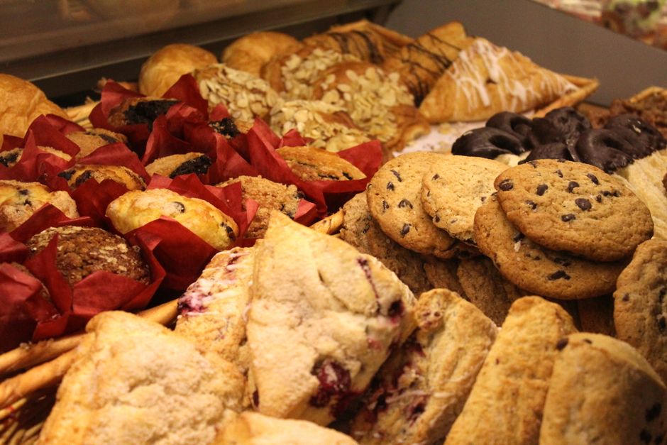 Assorted croissants and cookies