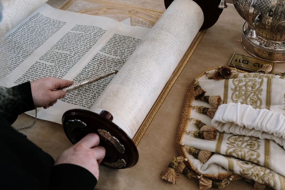 Family gathered together celebrating a Bat Mitzvah