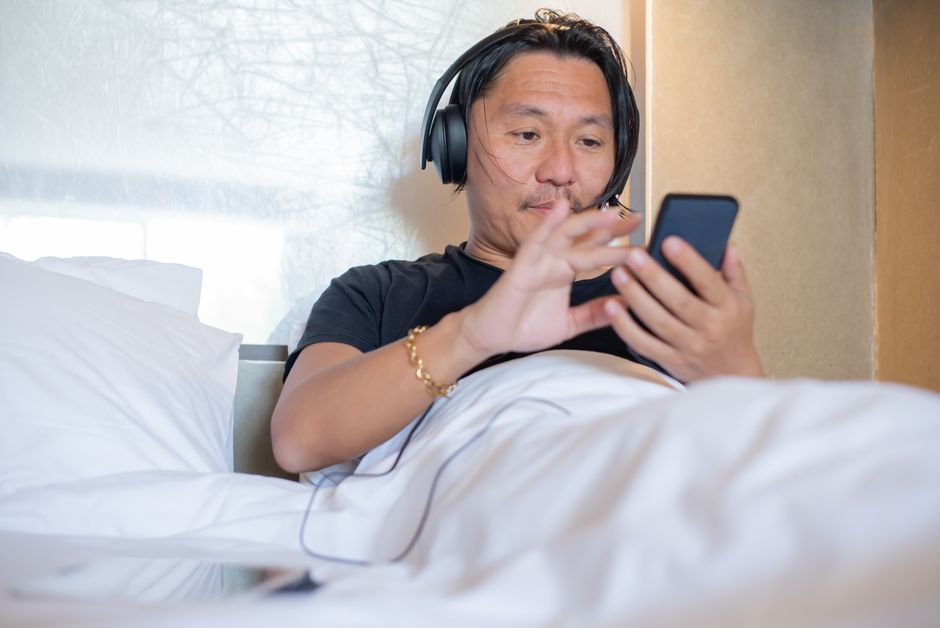 Listening to audiobook on mobile device