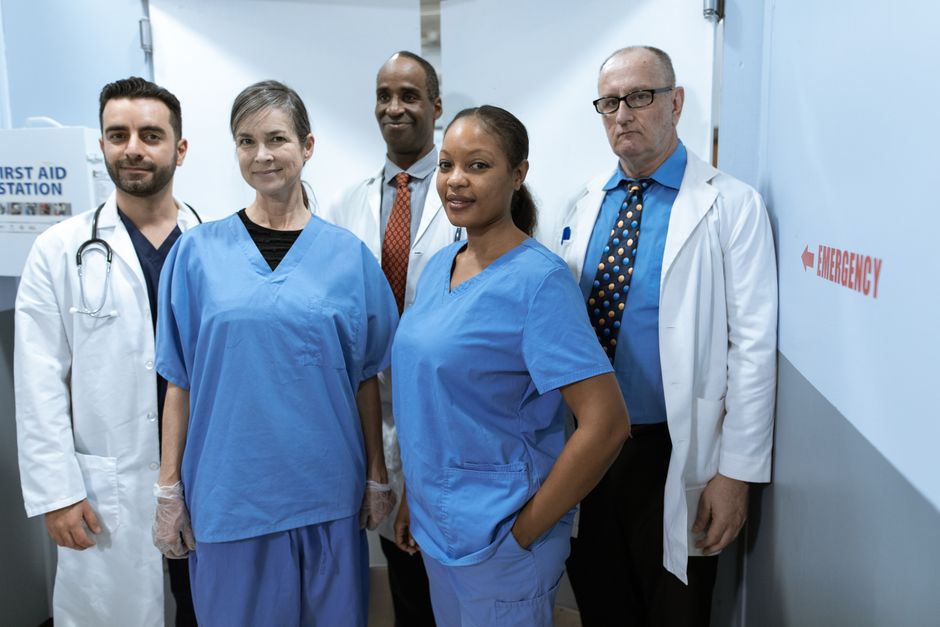 Clinic staff including a physician assistant and nurse practitioner at work