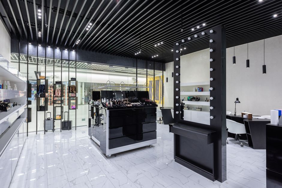 NIRO PERFUME, INC. boutique interior in Fresno, California.