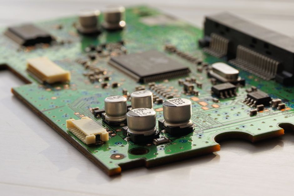 Various flexible and rigid PCBs arranged for quality inspection