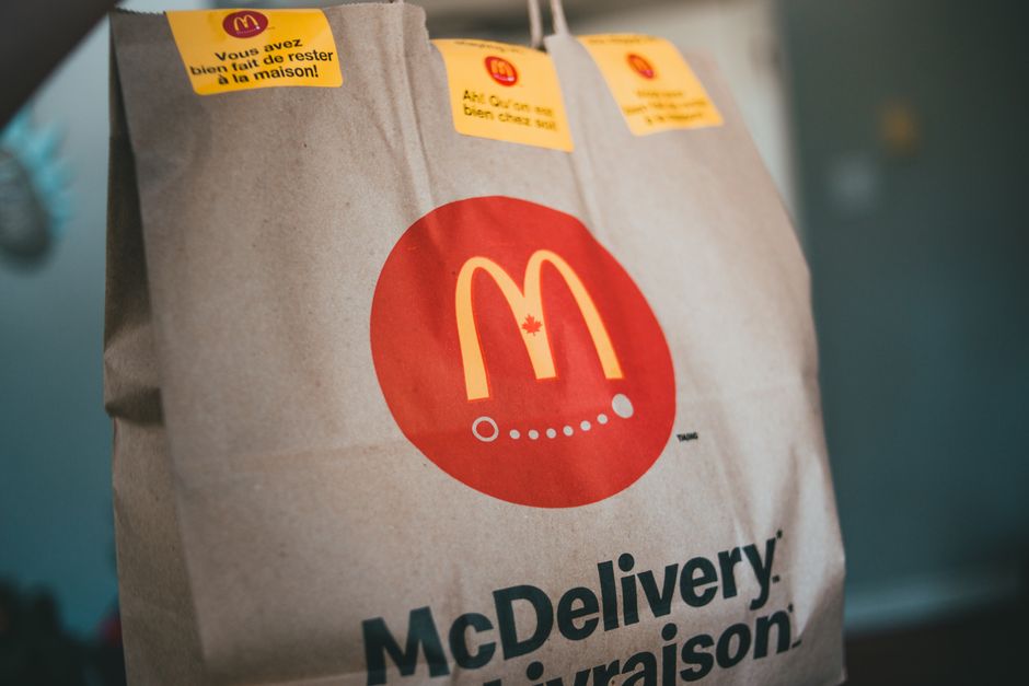 Packaged prepared meals arranged for delivery