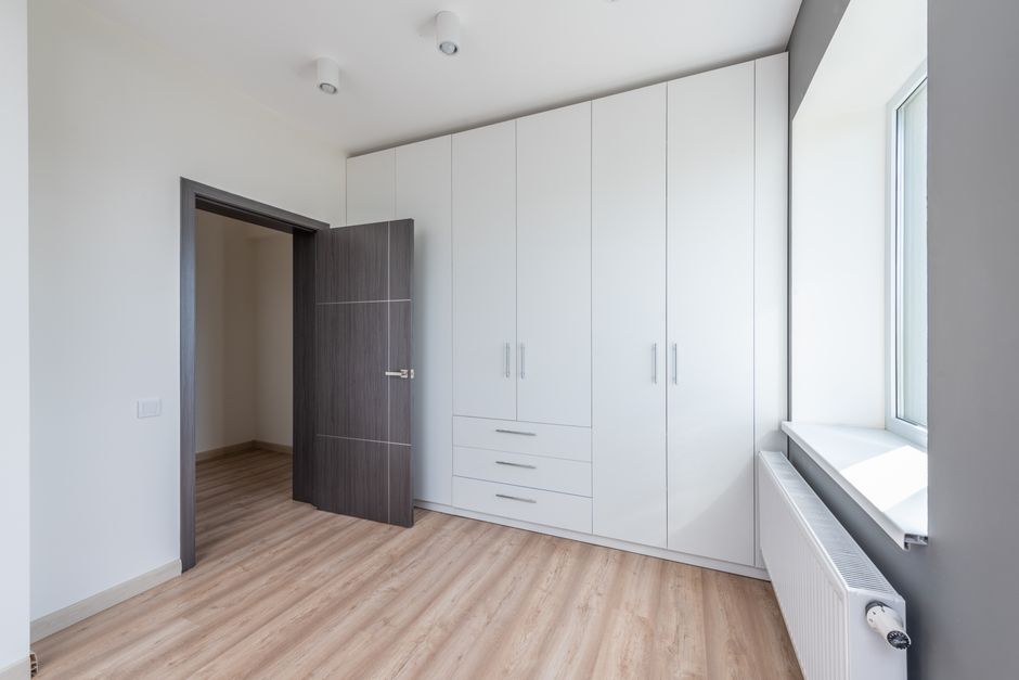Stylish storage cabinets in a modern home