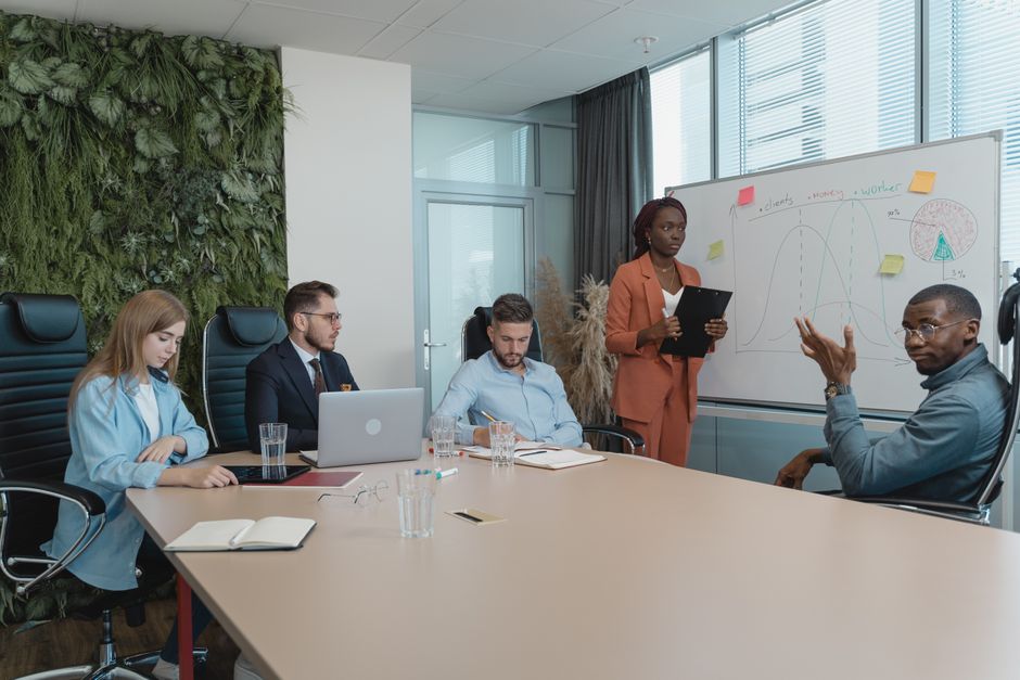 Strategic planning workshop with diverse team